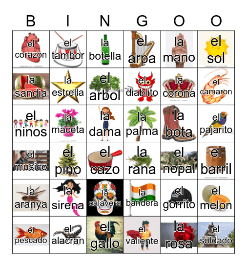 Loteria Mi Pueblito Bingo Card