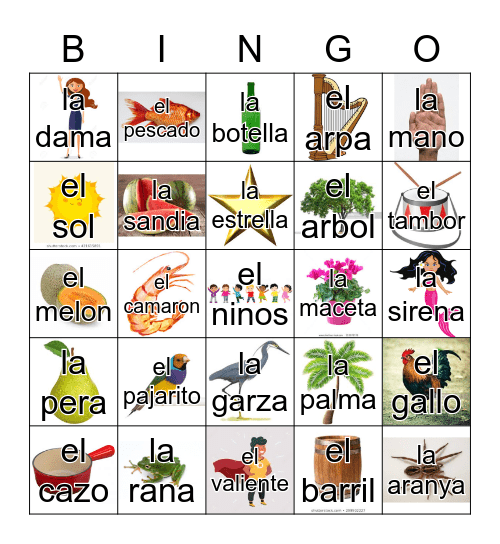Loteria Mi Pueblito Bingo Card
