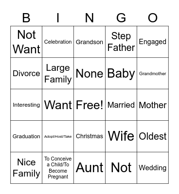 ASL Unit #4 Bingo Card