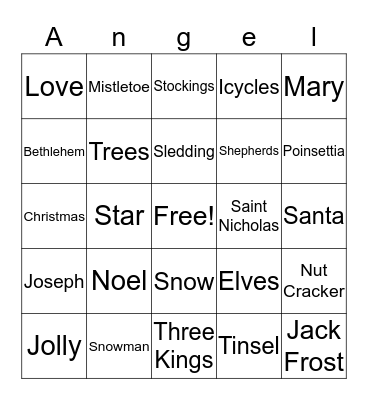 Christmas Bingo Card