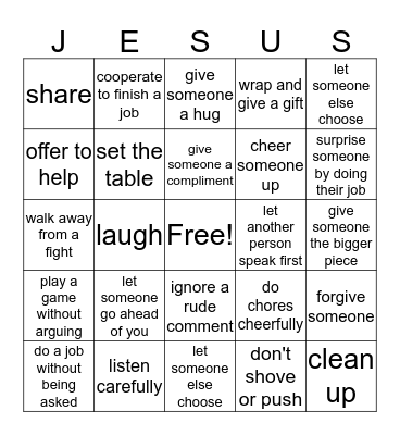 Christmas Time Bingo Card