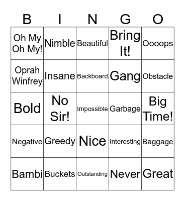 Student-Faculty Basketball 2015 Bingo Card