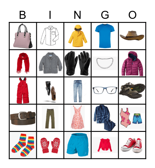 les vêtements- 2023 Bingo Card