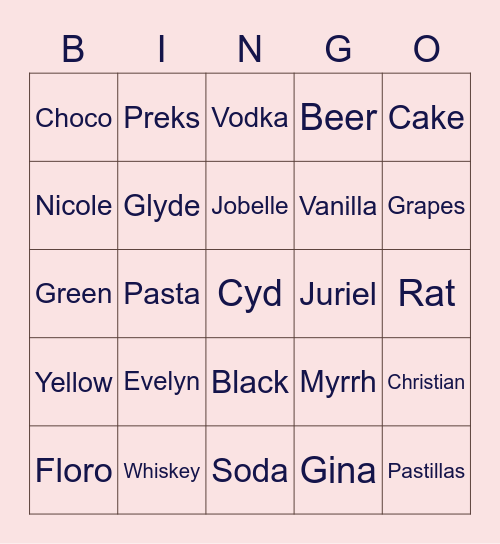 BAAS Bingo Card