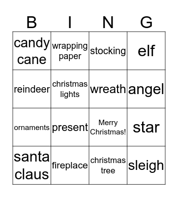 Christmas Bingo Card