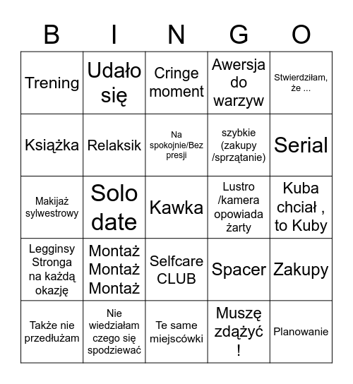 Bingoaliss Bingo Card