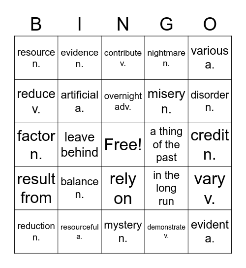 B5L4 Mystery of Disappearing Bees Bingo Card