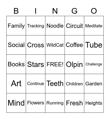 QR Code Bingo Card