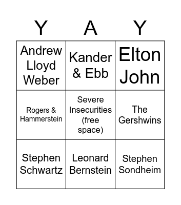 Composers! Bingo Card