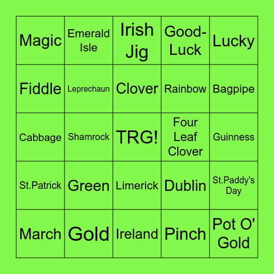 Happy St. Patrick's Day! Bingo Card