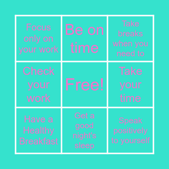 Donut Stress About The Test Bingo Card