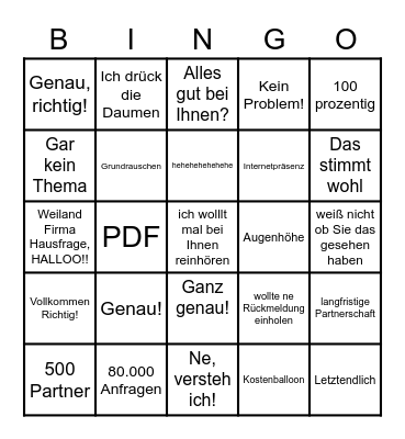 Magnus` Call Bingo Card