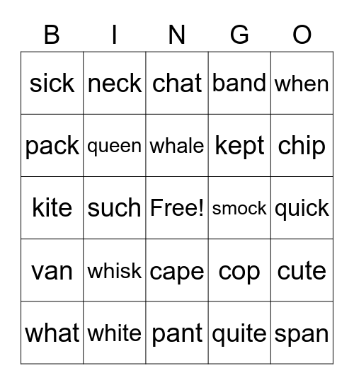 Mary general spelling 3/7/23 Bingo Card
