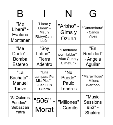 Locura de Marzo 2023 Bingo Card