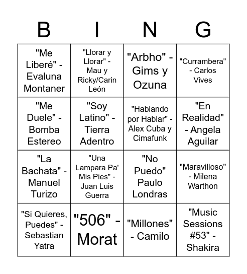 Locura de Marzo 2023 Bingo Card