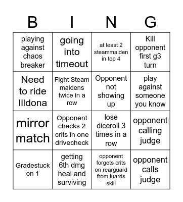 BRO V-Premium 2023 Bingo Card