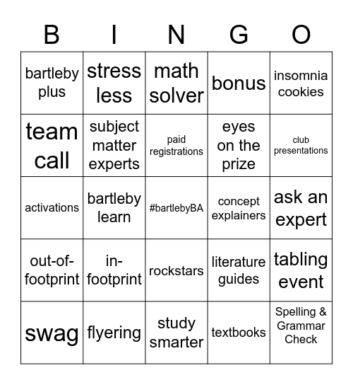 bartleby Bingo Card