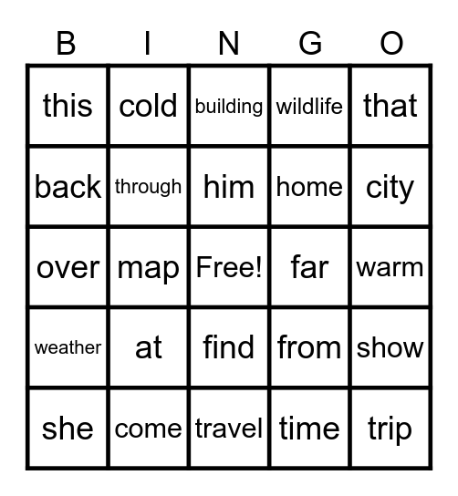 Unit 26 Bingo Card