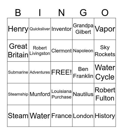 BINGO Card