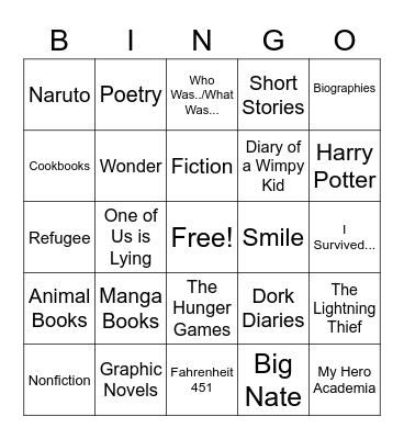Read Across America Bingo Card