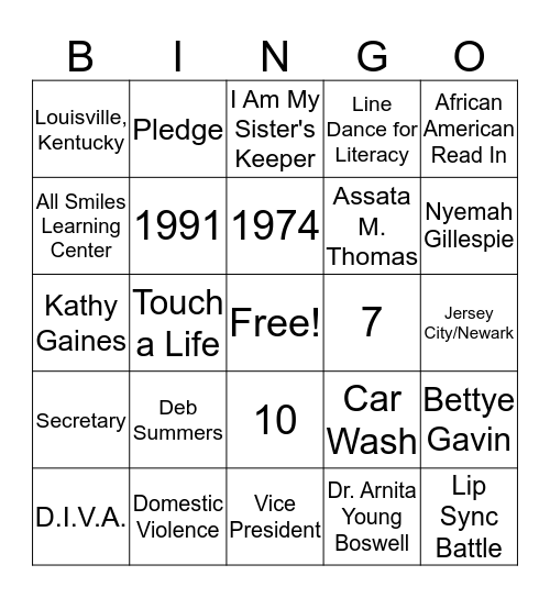 NHBW BINGO Card