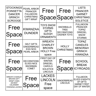 Bingo Card