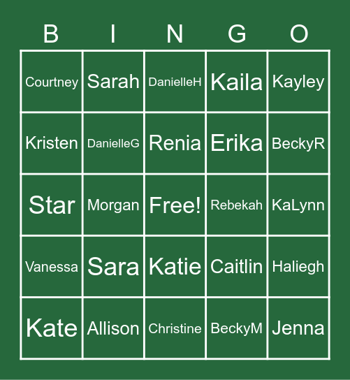 Teacher Bingo Card