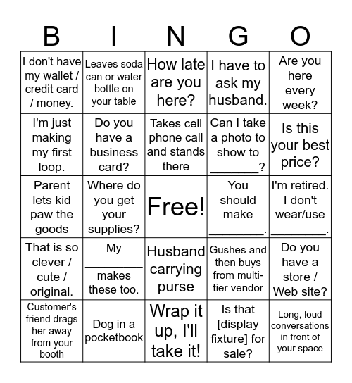 Sunday the 13th Bingo Card