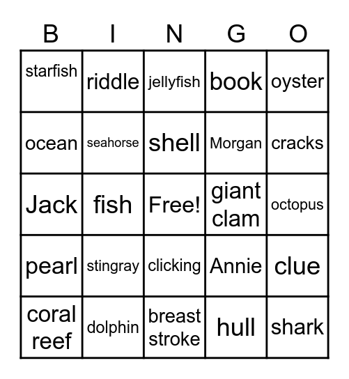Dolphins at Daybreak Bingo Card