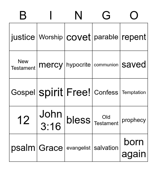 AWANA BINGO Card