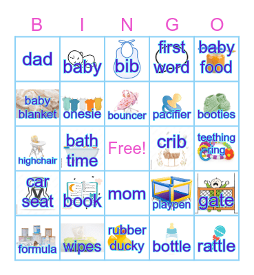 Baby Shower Bingo Card