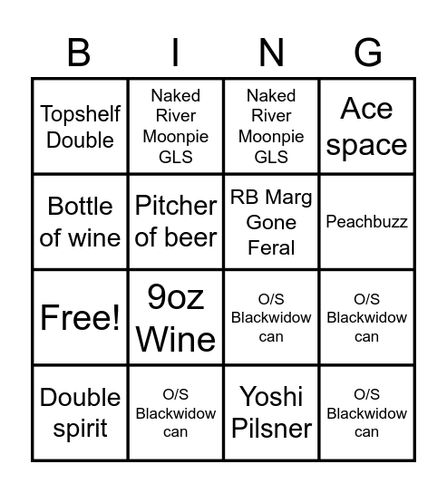 LBW BINGO !!!!! :))))) Bingo Card