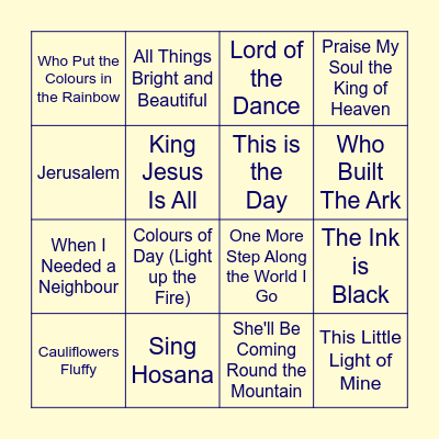 Assembly Bangers Bingo Card