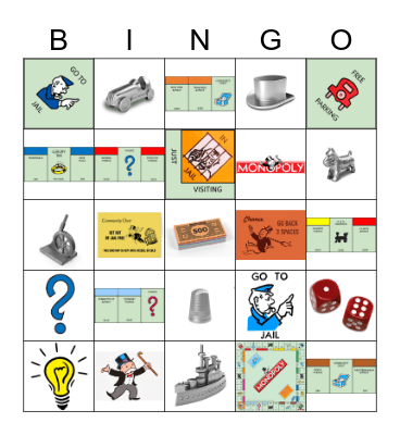 Monopoly Bingo Card