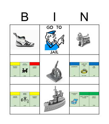 Monopoly Bingo Card