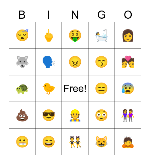 Emoji 1.0 Bingo Card