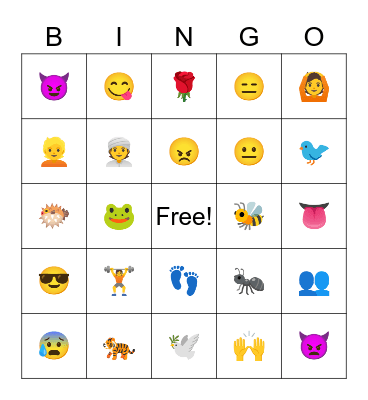 Emoji 1.0 Bingo Card