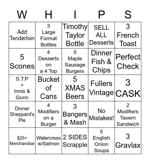 Sunday Funday!! Bingo Card