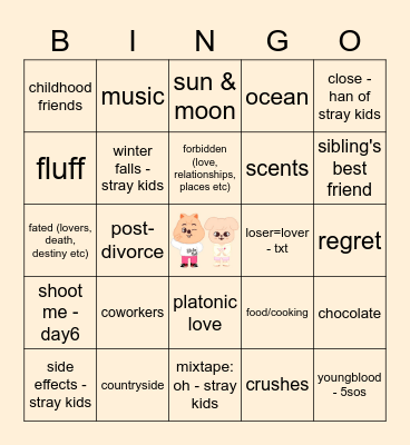 SEUNGSUNG Bingo Card