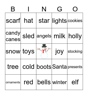 Christmas Bingo Card
