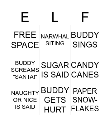 ELF BINGO Card
