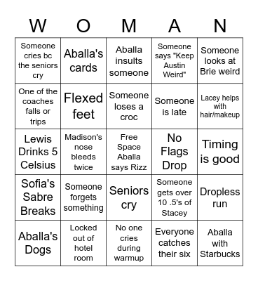 FloMo Guard Bingo Card