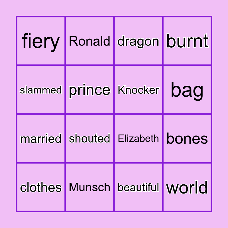 the-paper-bag-princess-bingo-card