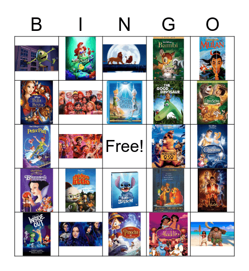 DISNEY Bingo Card