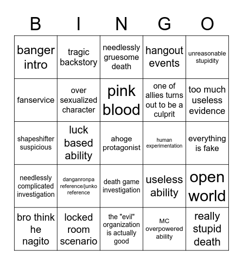 Raincode Bingo Card