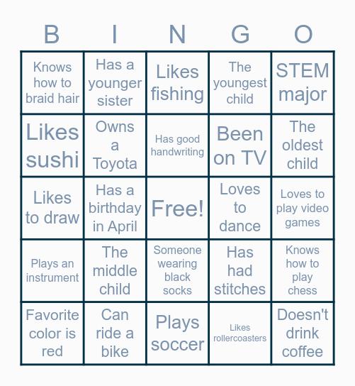 HASA Spring Conference Human Bingo Card