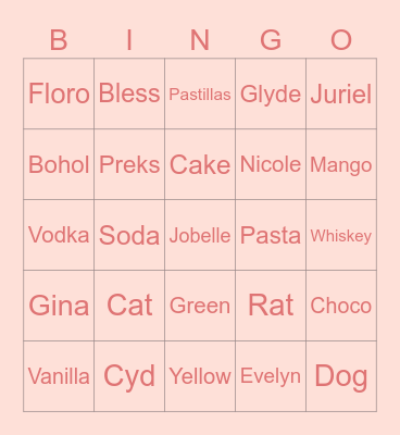 BAAS Bingo Card