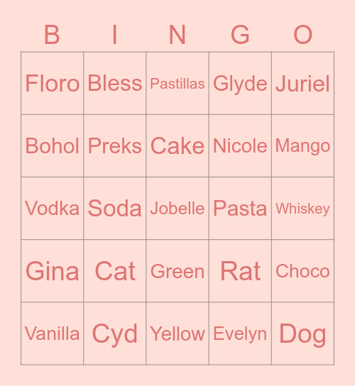 BAAS Bingo Card