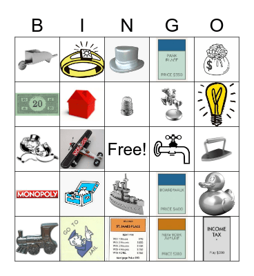 MONOPOLY Bingo Card