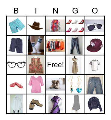 La ropa Bingo Card